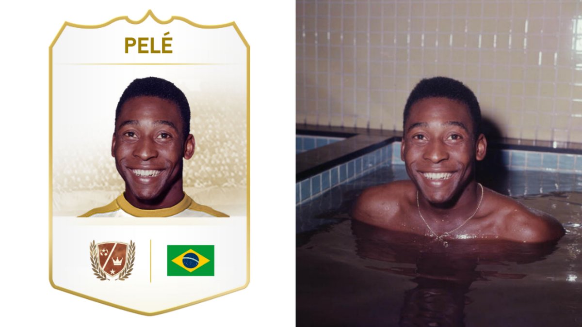 Bilden på Pelé som är tagen efter VM-finalen 1970 finns med i Fifa 14.